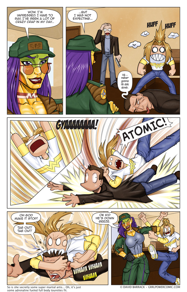 Grrl Power #43 – Kick ’em while they’re down. Or bite.