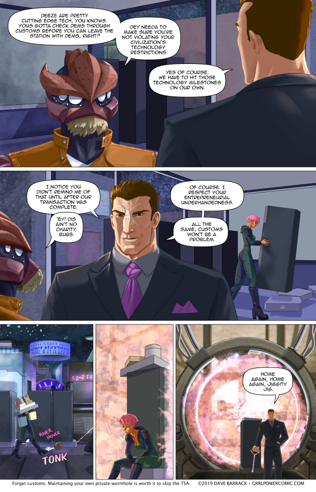 Grrl Power #700 – Too bad he’s not getting miles on that trip
